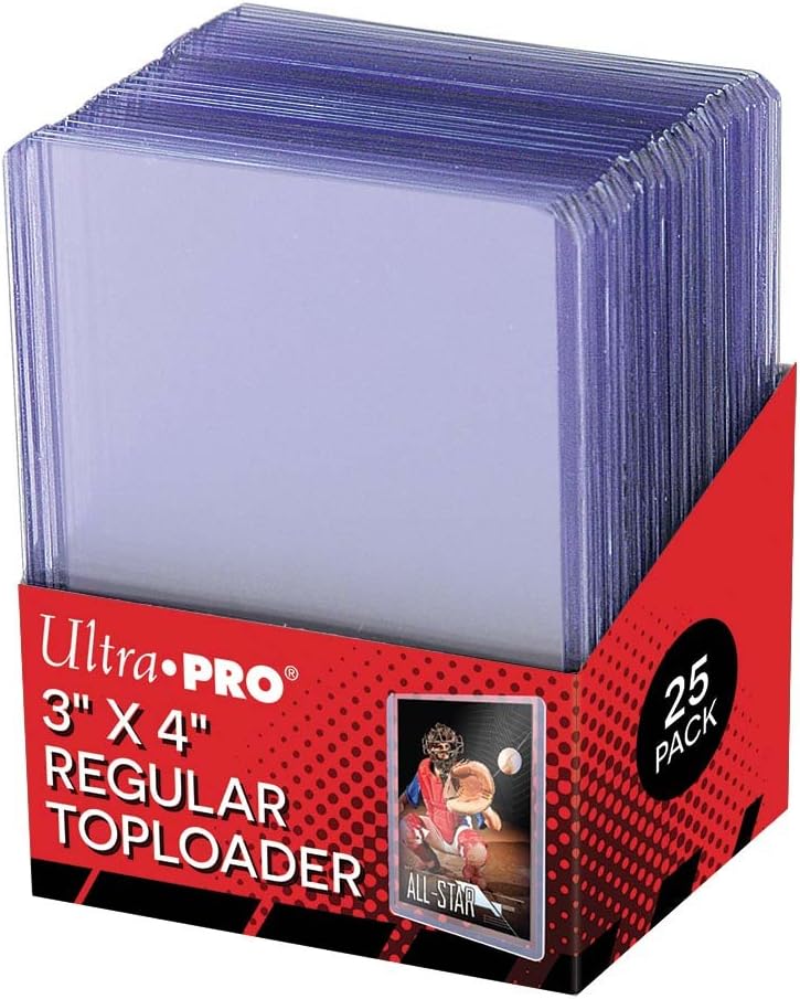 Ultra Pro 25 3 X 4 Top Loader Card Holder for Baseball, Football, Basketball, Hockey