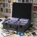 Top Loader Storage Box, Trading Card Case for Sports Cards, Fits 3" x 4" 35PT Rigid Card Holder with 18 Colorful Dividers and 6 Foam Stoppers, Holds 600+ Top Loaders
